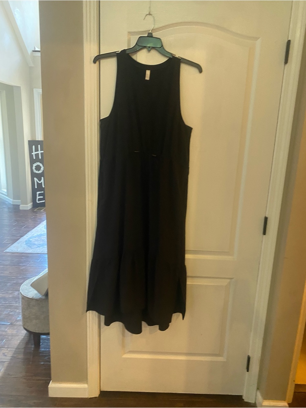 Women’s Athletic Black Midi Dress - Classic A-Line